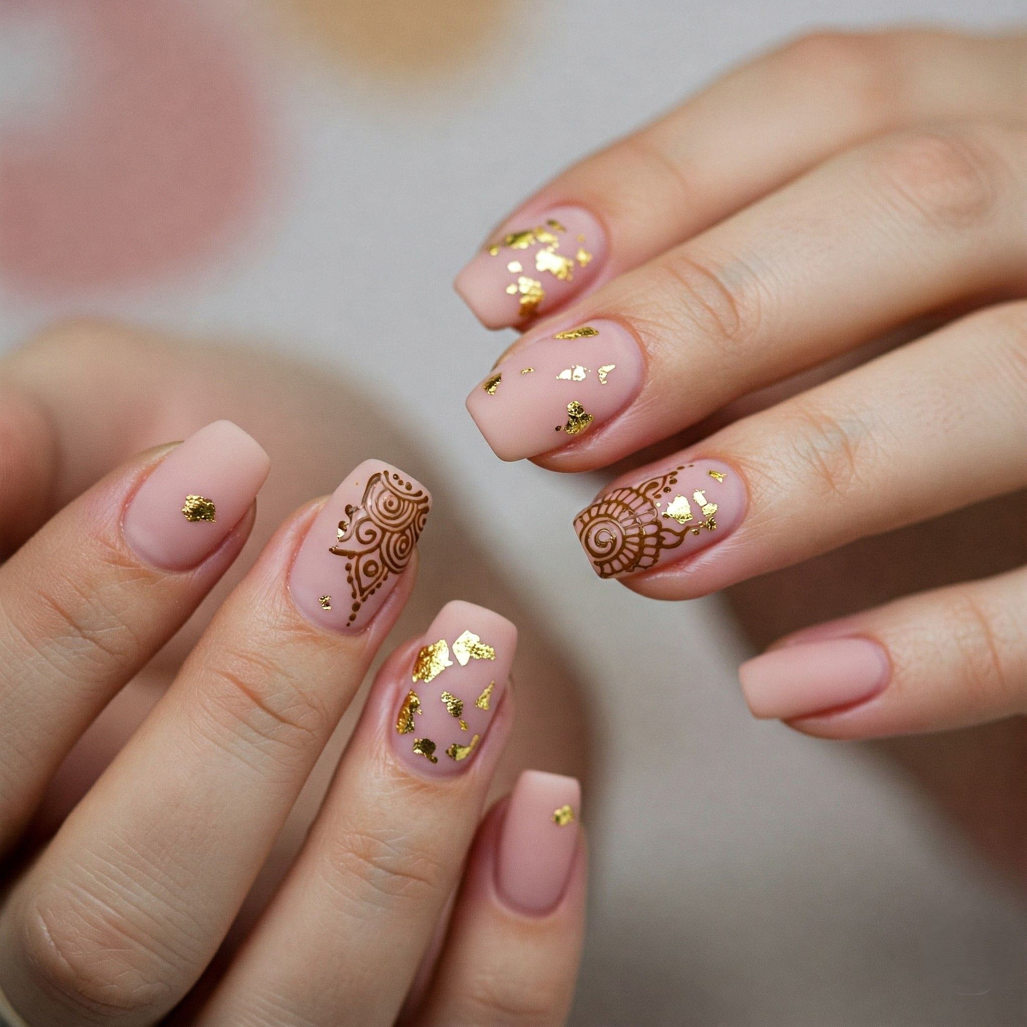 Minimalist nail art design